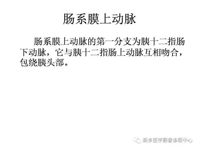 肠系膜上下动脉的解剖和分布图