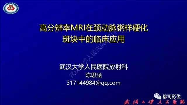【PPT】高分辨率MRI在颈动脉粥样硬化斑块中的临床应用