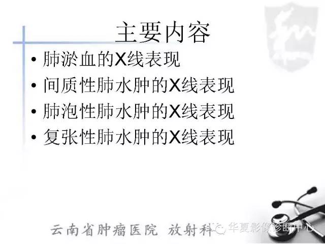 【PPT】X线如何区分肺水肿和肺淤血