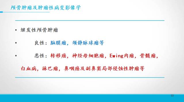 【PPT】颅骨肿瘤及肿瘤性病变影像学详解