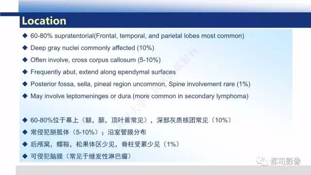 【PPT】原发性中枢神经系统淋巴瘤影像诊断