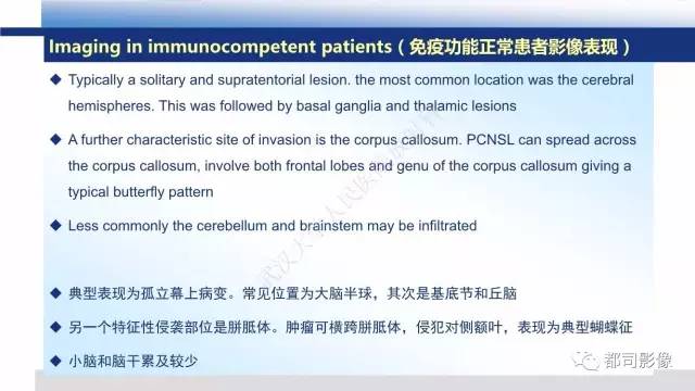 【PPT】原发性中枢神经系统淋巴瘤影像诊断