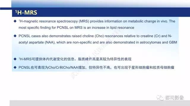 【PPT】原发性中枢神经系统淋巴瘤影像诊断