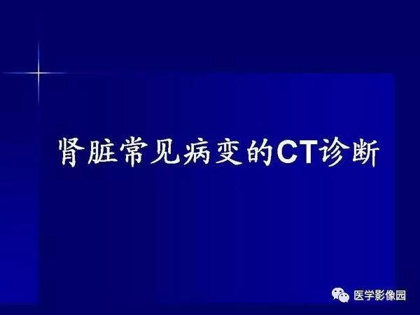 【PPT】肾脏常见病变的CT诊断