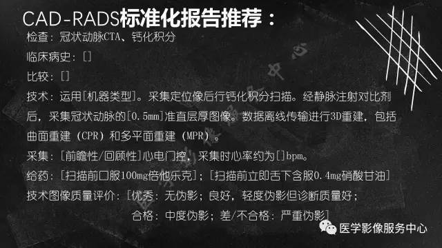 【PPT】CAD-RADS冠状动脉CTA模板