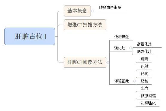 肝脏占位的常见CT征象 肝脏占位的常见CT征象