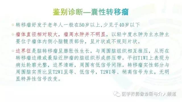 【PPT】中枢血管母细胞瘤的影像表现及鉴别诊断