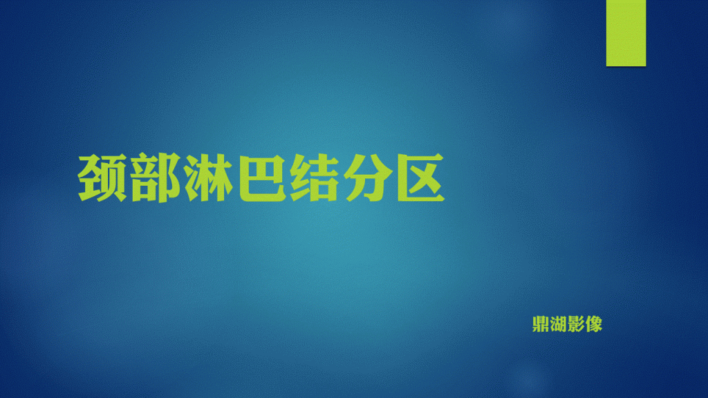 【PPT】颈部淋巴结分区