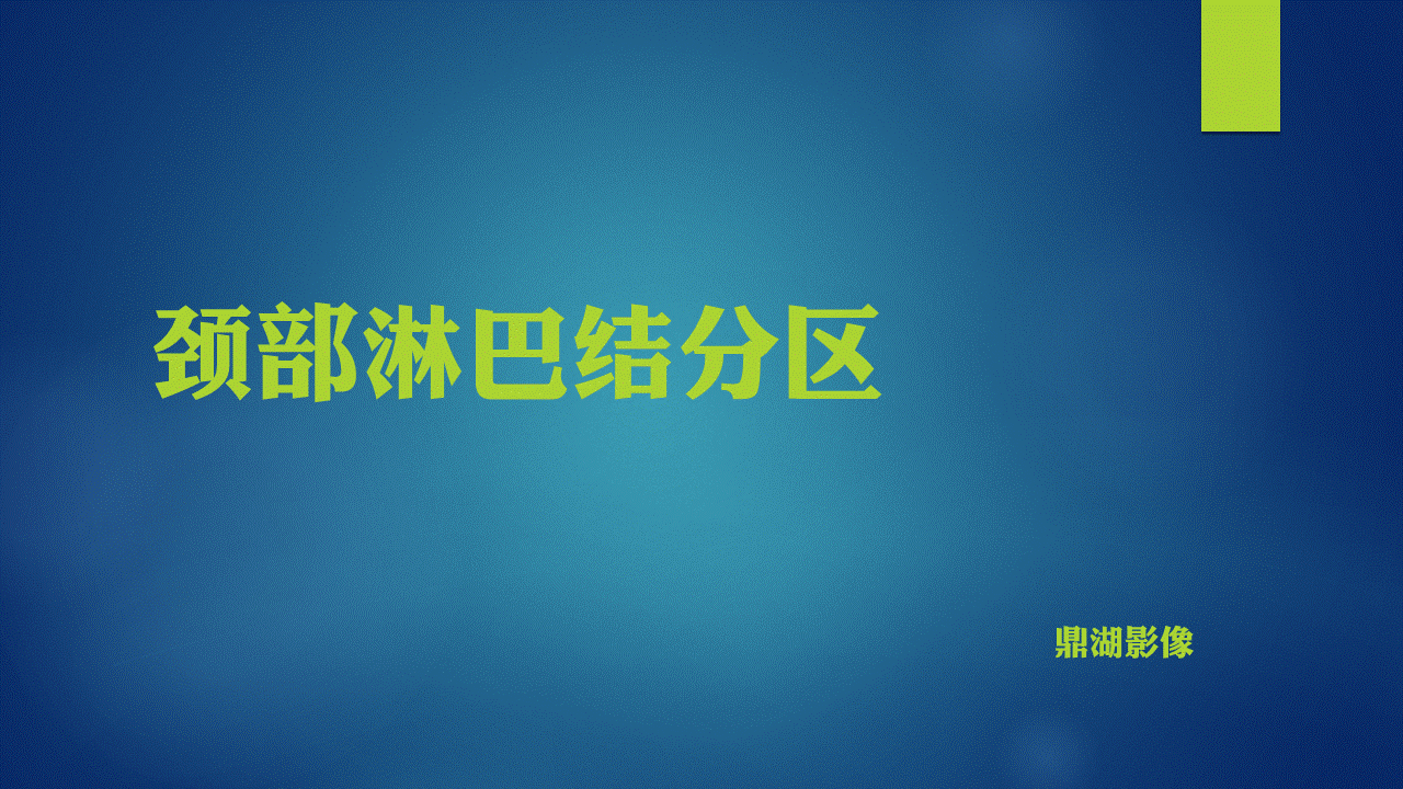【PPT】颈部淋巴结分区