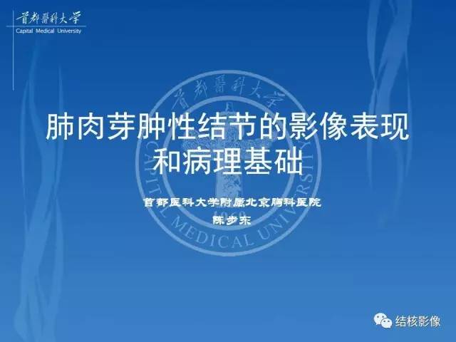 【PPT】肺肉芽肿病变的影像表现和病理基础