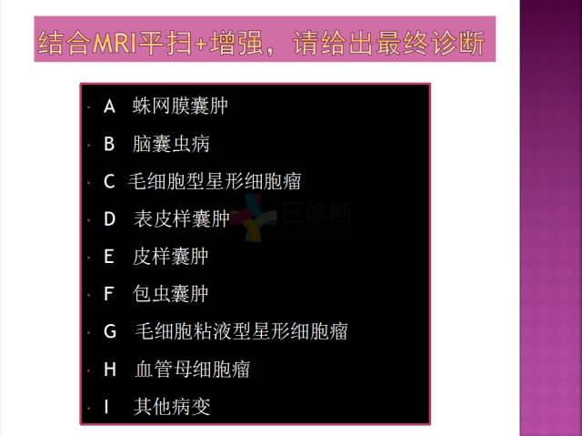 【病例】四脑室内表皮样囊肿1例MR分析思路