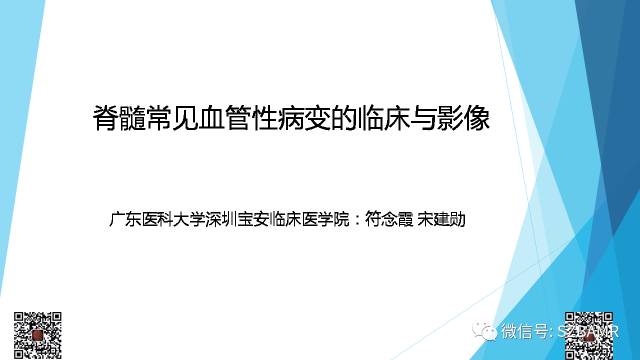 【PPT】脊髓常见血管性病变的临床与影像