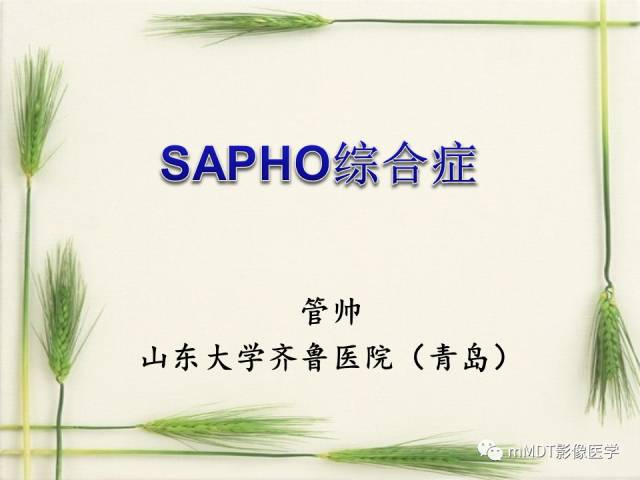 【PPT】SAPHO综合症