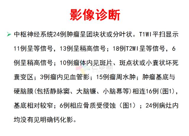 【PPT】中枢神经系统血管周细胞瘤的MRI表现及病理基础