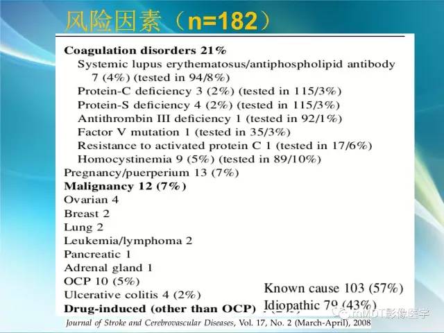【PPT】脑静脉及静脉窦血栓影像诊断