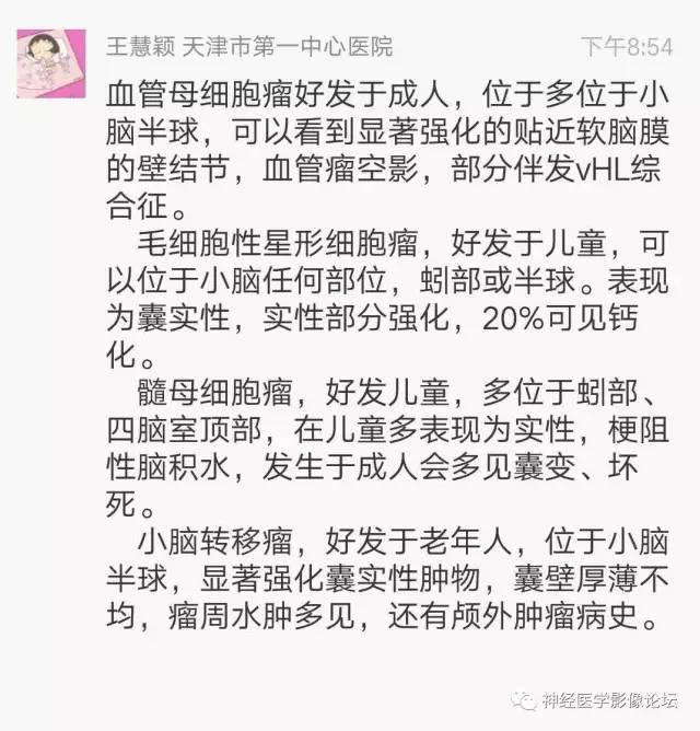 【病例】右侧小脑半球血管母细胞瘤1例CT及MR影像讨论