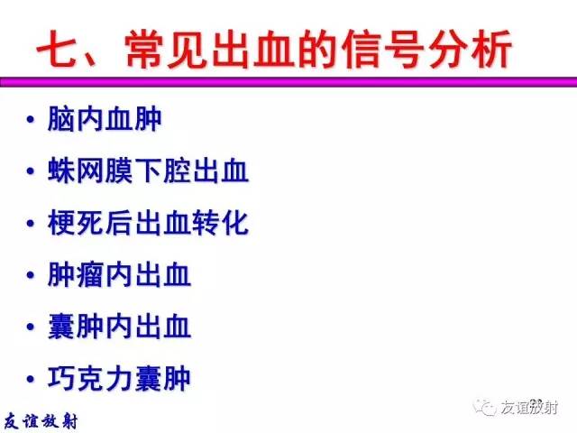 【PPT】基本病变的MR信号分析——出血MRI信号演变及分子机制