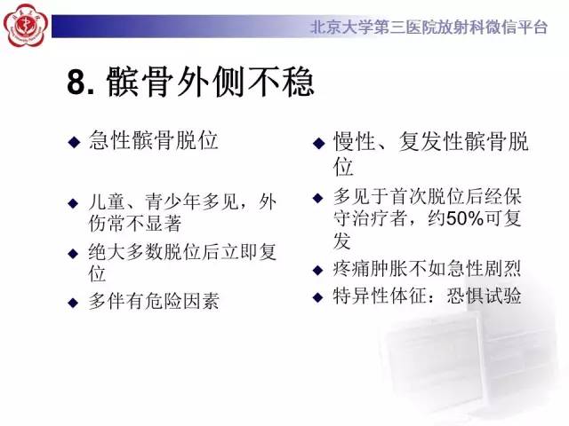 【病例】髌股关节不稳1例X线CT及MR影像表现