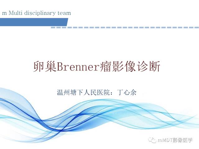 【PPT】卵巢Brenner瘤影像诊断