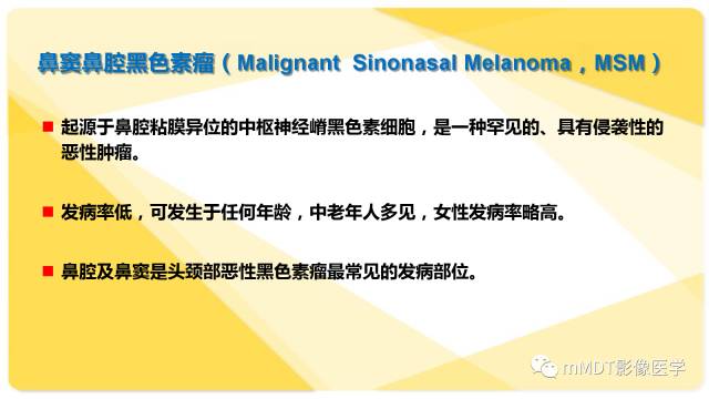 【PPT】鼻腔鼻窦黑色素瘤影像诊断与鉴别