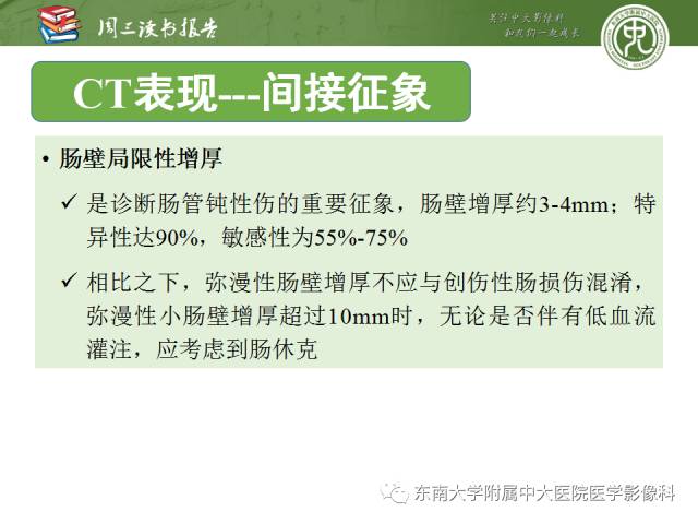 【PPT】经手术证实的肠管及肠系膜钝性损伤的CT表现
