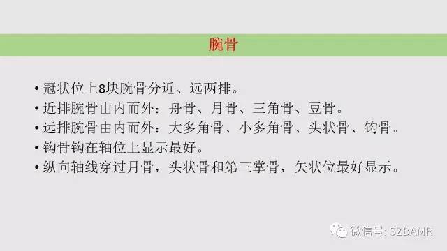 【PPT】腕、手磁共振成像正常解剖与变异