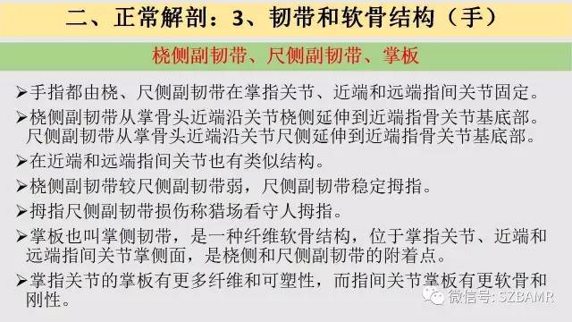 【PPT】腕、手磁共振成像正常解剖与变异