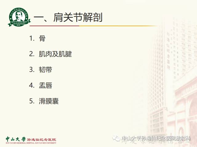 【PPT】肩关节解剖及常见病的MRI诊断