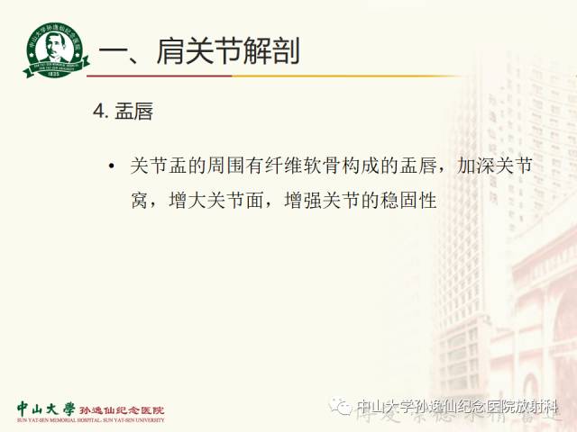 【PPT】肩关节解剖及常见病的MRI诊断