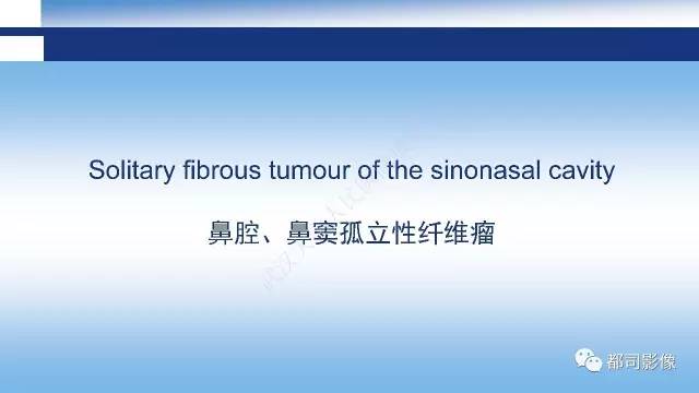 【PPT】鼻腔鼻窦孤立性纤维瘤影像诊断