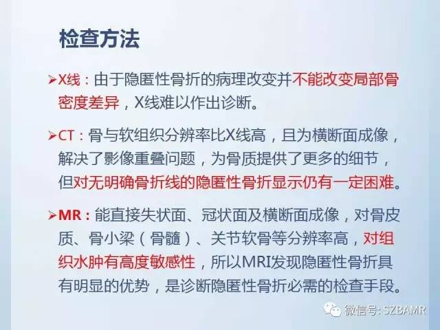 【PPT】隐匿性骨折MR诊断
