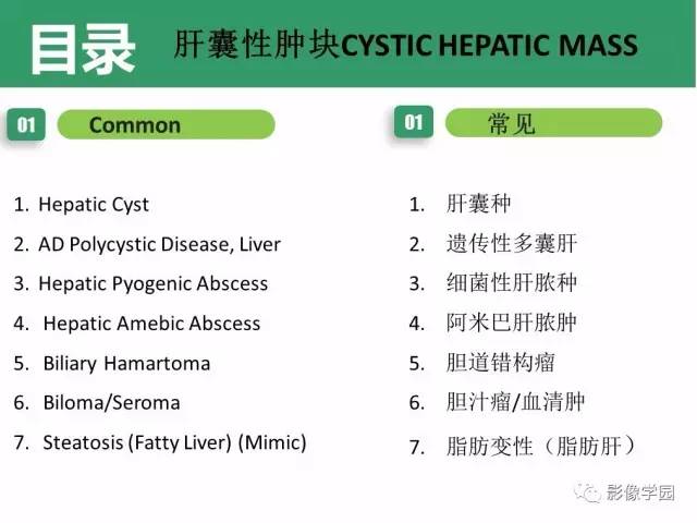 【PPT】疾病谱——肝囊性肿块