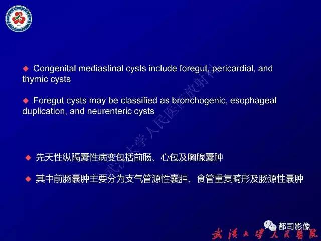 【PPT】纵隔囊性及囊样病变影像学诊断