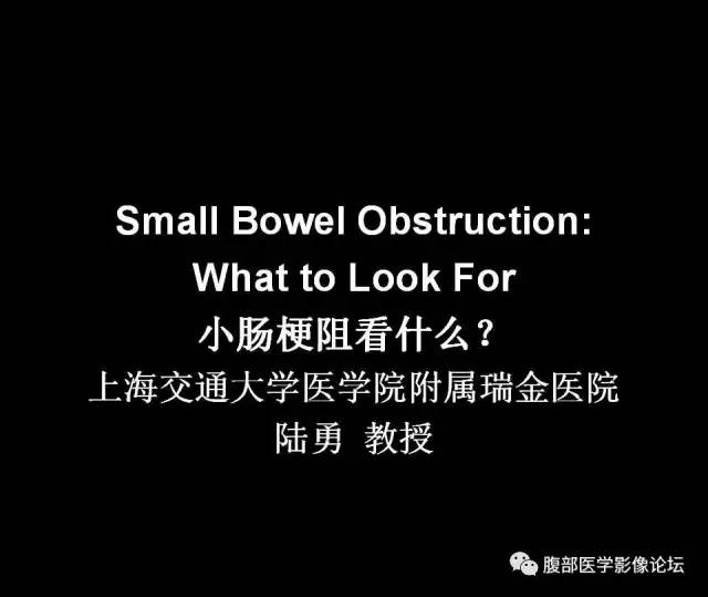 【PPT】小肠梗阻看什么？