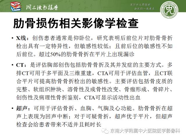 【PPT】创伤性肋骨损伤：类型、影像不足、并发症和治疗【RG精选】