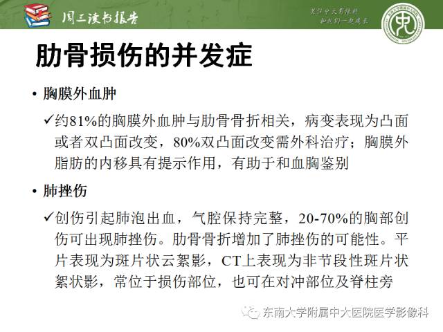 【PPT】创伤性肋骨损伤：类型、影像不足、并发症和治疗【RG精选】