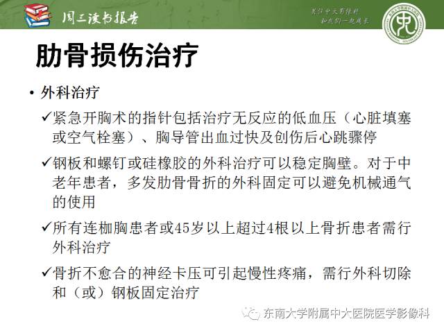 【PPT】创伤性肋骨损伤：类型、影像不足、并发症和治疗【RG精选】