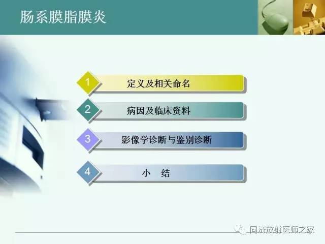 【PPT】肠系膜脂膜炎的CT表现