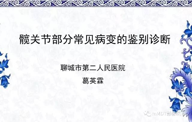 【PPT】髋关节部分常见病变的鉴别诊断