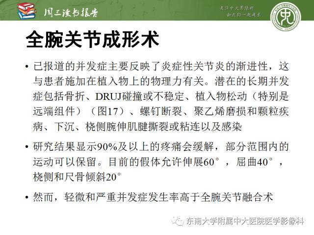 【PPT】腕关节炎术后影像评估