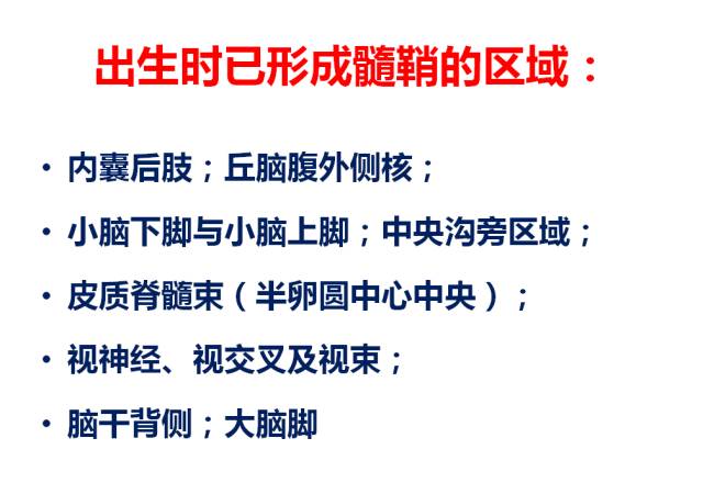 【PPT】髓鞘发育的MRI表现