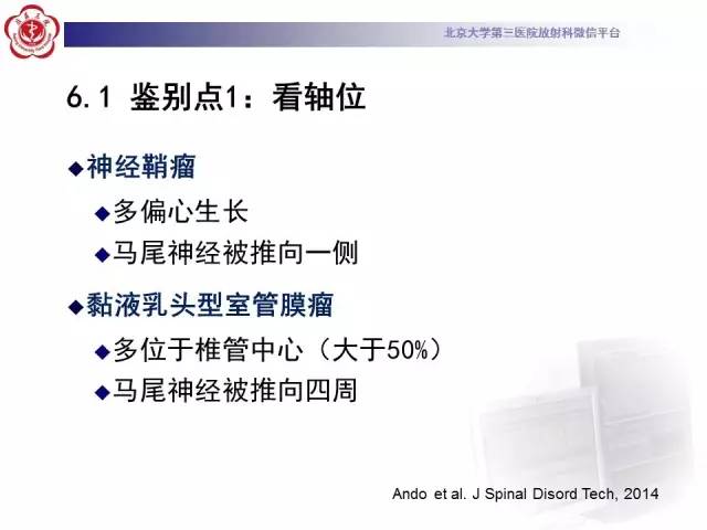 【病例】椎管内粘液乳头型室管膜瘤1例CT及MR
