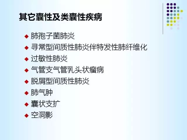 【PPT】肺多发囊状病变的CT诊断