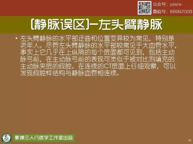 【PPT】纵隔内血管变异与CT诊断误区 【PPT】纵隔内血管变异与CT诊断误区