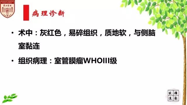【病例】室管膜瘤1例MR影像分析