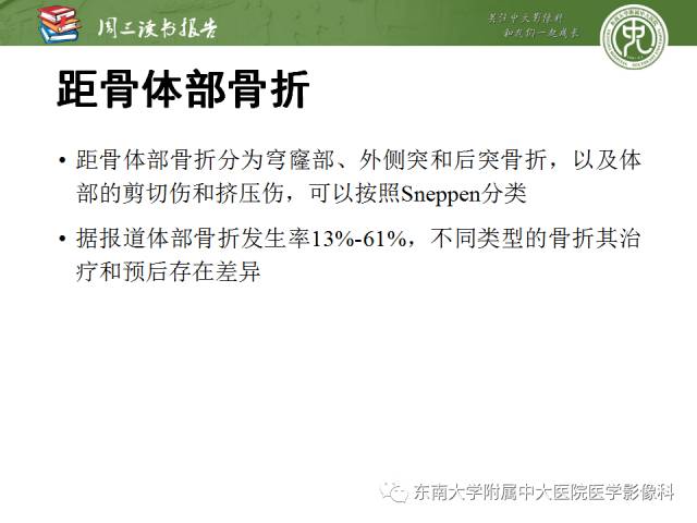 【PPT】距骨骨折与脱位：放射科医师及时诊断与分类指南