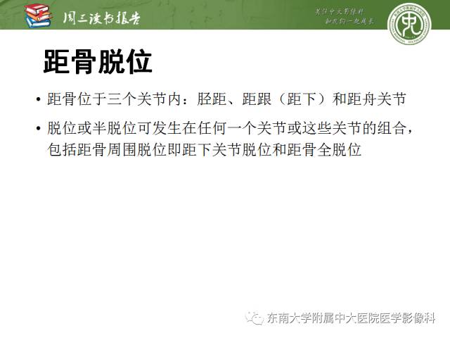 【PPT】距骨骨折与脱位：放射科医师及时诊断与分类指南