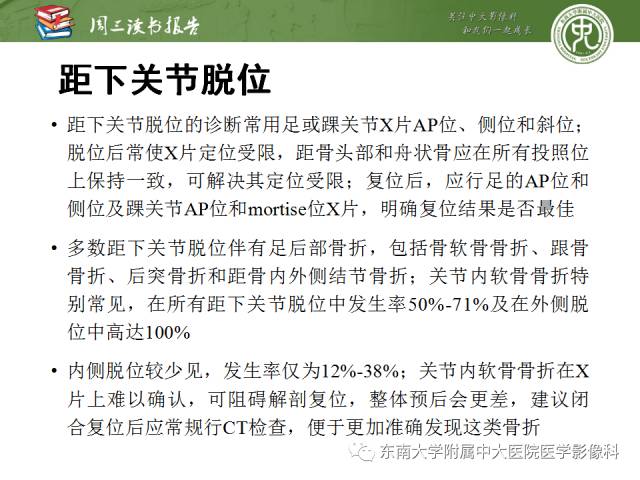 【PPT】距骨骨折与脱位：放射科医师及时诊断与分类指南
