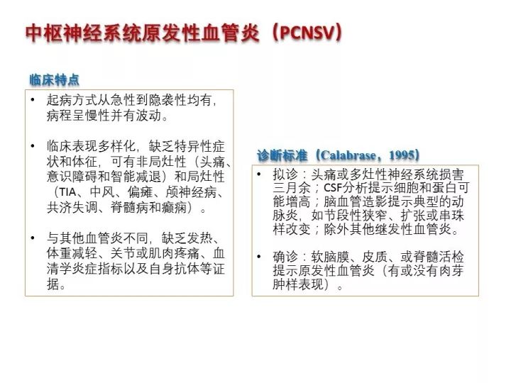 【PPT】中枢神经系统血管炎的临床思考