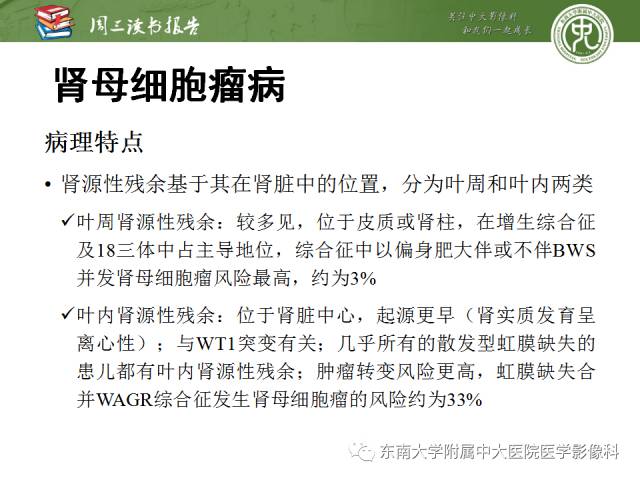 【PPT】儿童肾肿瘤：影像-病理相关性第一部分(0 ~ 10岁)